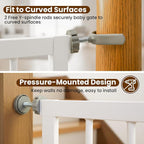 29.7-46" Extra Wide Baby Gate for Stairs, Pressure Mounted Dog Gate Indoor for - Image 8