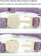 Halloween Cat Collar-2 Pack Cat Collar Orange and Purple Linnet - Image 3