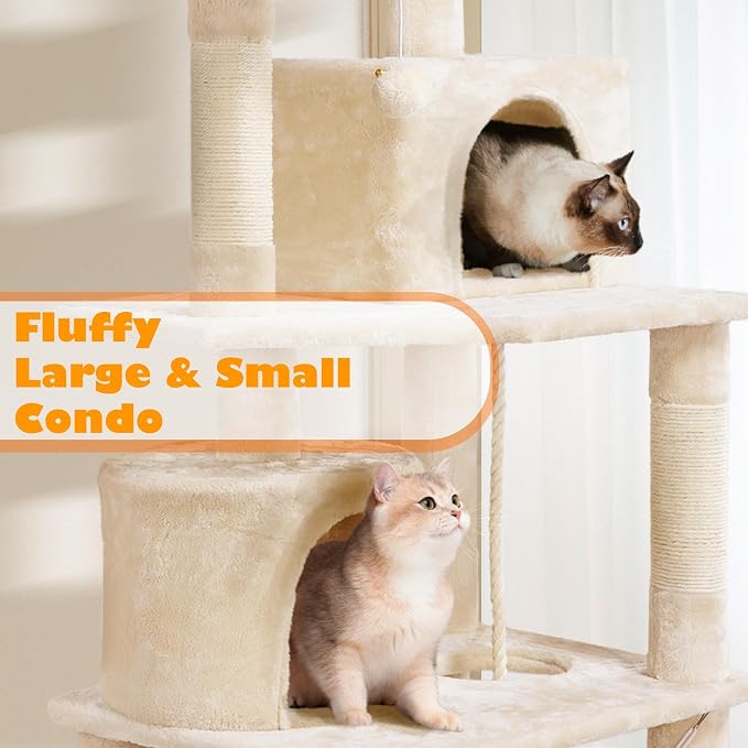 Yaheetech 62.5inches Cat Tree Cat Tower Kitten Condo - Image 4