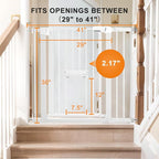 FURTIME 29"-41" Baby Gate with Cat Door Adjustable, Auto Close Dog Gate - Image 5