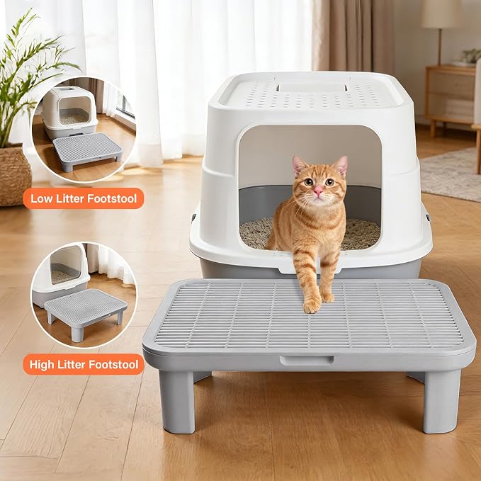 Adjustable Cat Step Ramp, Double Layer Litter Box Step - Image 7