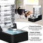 RIZZARI Stainless Steel Pet Water Feeder: 8L Gravity Leak-Proof Auto Refill - Image 4
