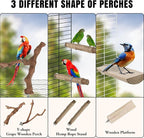 REHALY Large Bird Perch Stand, Paw Grinding Forks, Stand & Toys - Image 4