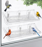 Clear Window Mounted Bird Feeder Bath by ANBAIMEI-LookingForwardToJoiningYourLife