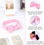 Segarty Dog Bowtie Collar for Neck Girths 12.6-18.1 inch, Adjustable Pink - Image 2