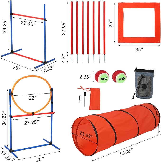 Garvee Dog Agile Training Equipment Set Outdoor Indoor, Weave Poles, Pause Box - Image 3