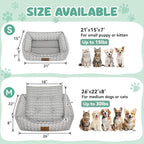 Rectangle Cat Dog Bed for Large Medium Small Pets Indoor Outdoor Machine - Image 2