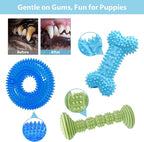 3-Pack Puppy Chew Toys for Teething Relief – Soft & Durable Rubber Toys for - Image 3