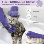 Pecute Pet Grooming Gloves, Heat Resistant, Silicone Bathing and Massaging - Image 2