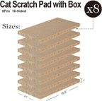 8 Packs in 1 Cat Scratch Pad, Cat Scratcher Cardboard, Reversible, Durable - Image 3