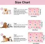 Dono 1 Pack 3 Dog Blankets for Small Dogs, Soft Fluffy Paw Print Pattern Fleece - Image 3