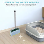 Metal Cat Litter Scoop with Holder Stainless Steel Kitten Poop Scooper - Image 6