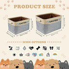 Personalized Dog Toy Storage Basket Custom Collapsible Toy Bin - Image 2