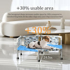 Elevated Dog Bed with Guardrail, Cooling Outdoor Pet Cot with 3-Sided - Image 3