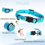 Cat Collar-2 Pack Cat Collars Shark & Dinosaur Cat Collar Breakaway - Image 2