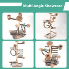 HOSUKKO Bird Playground Parrots Play Stand Wood Perches Stand, Bird Gym Playpen - Image 2