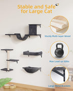 Heavy Duty Cat Wall Shelves for Indoor Cats Large Adult, 5-in-1 Wall-Mounted - Image 6