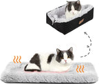 Self Warming Cat Bed, Foldable Self Heated Cat Mat Extra Warm Thermal Heating by HDLKRR