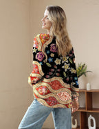 YESNO Women Christmas Sweater Graphic Printed Oversized Pullover Sweaters - Image 3