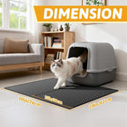 Pieviev 2 Packs Cat Litter Mat Double Layer Waterproof Urine Proof Trapping Mat - Image 2