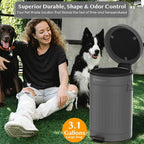 PAWZIDEA Dog Poop Trash Can Outside Odor Control, 3.1Gallon Large Pet Poop Can - Image 7