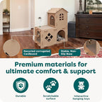 FurHaven Farmhouse Multi-Level Cardboard Cat House - Image 4