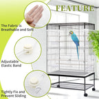 Daoeny Bird Cage Seed Catcher, Large Bird Cage Cover, Adjustable Soft Airy - Image 4