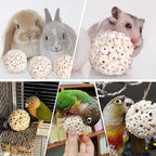9 Pack Bird Toy Sola Balls, Natural Parrot Soft Chew Shredding & Foraging Toy - Image 7