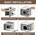 Cat Houses for Indoor Cats, Covered Cave Bed - Image 6