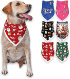 Christmas Dog Bandanas, Reflective Dog Bandana by PAPIAMENPET