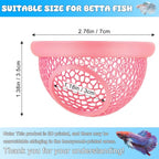 Pink Floating Betta Hide & Shrimp Cave – 3D Printed Aquarium Hammock, Feeding - Image 3