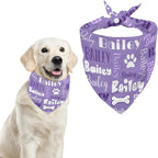 Personalized Dog Bandanas Custom Neckwear Name Button Anti-loosening Dog Scarf - Image 8