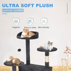FDW | 62" Cat Tree Tower | Dark Gray | Multi-Level Indoor Activity Center - Image 3