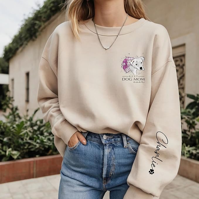 Custom Dog Mom Shirt Gifts for Women, Mother's Day Hoodie, Custom Shirt - Image 3