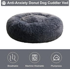 WNPETHOME Calming Dog Bed & Cat Bed, Anti-Anxiety Donut Small Dog Beds - Image 5