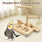 Interactive Wooden Bird Foraging Toy – Cage-Mounted Puzzle Feeder - Image 4