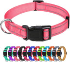 TagME Reflective Nylon Dog Collars, Adjustable Classic Pet Collar by TagME