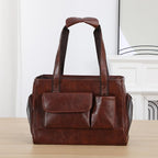 Dog Carrier Purse, Fashion Leather Pet Carrier Bag, Airline Approved Soft Sided - Image 7