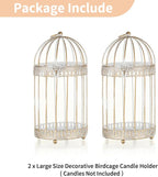 NUPTIO Decorative Bird Cage Lantern: 2 Set of 10 inch Tall Rustic White - Image 7