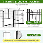 BestPet | Dog Playpen | 40 Inch, 8 Panels | Heavy Duty Metal Pet Exercise Pen | - Image 4