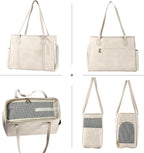 Stylish Dog Purse Carrier, Leather Pet Carrier Bag - Image 3
