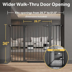 Cumbor 36" Extra Tall 29.7"-51.5" Baby Gate - Image 3