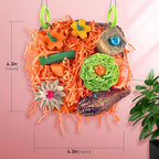 KATUMO Bird Toys, Conure Grass Mat Shredder Toys Parakeet Toys Parrot Foraging - Image 2
