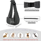 PETLOFT Reversible Dog Cat Sling Carrier, Small Carrier, Adjustable Sling - Image 2
