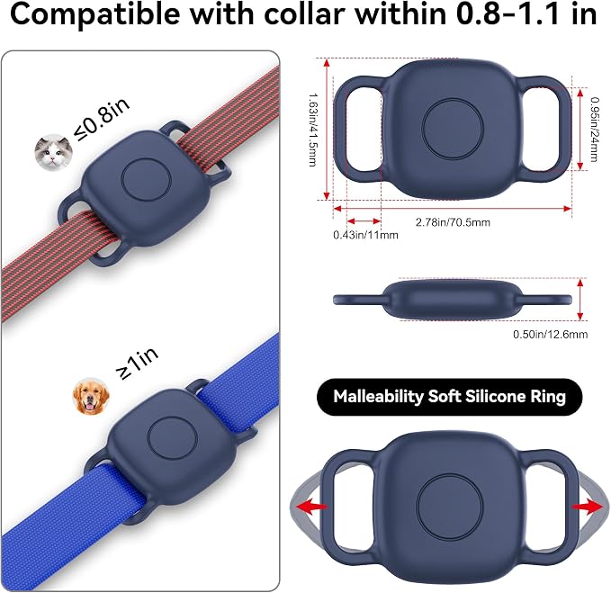DDJ 2-Pack Dog Collar Holder for Tile Life360 Mate 2022 Tracker, Waterproof - Image 6