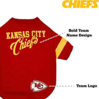 NFL Kansas City Chiefs Dog & Cat T-Shirt, Small. Football PET TEE - Image 5