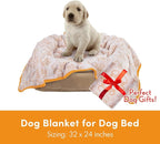Stuffed Small Beige Premium Soft Dog Blanket, - Image 5
