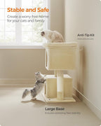 Feandrea Cat Tree, 40.6-Inch Cat Tower, Plush Condo - Image 8