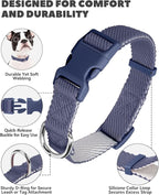 Dynmeow Soft and Breathable Cotton Dog Collar, Durable Adjustable Pet Collar - Image 2