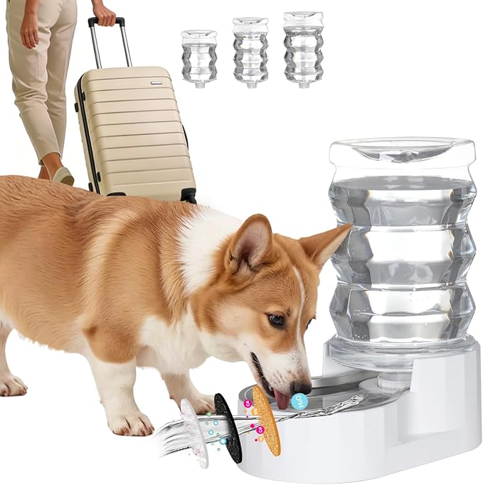 RIZZARI Automatic Gravity Pet Dispenser: 6.5L Large Capacity -No Power Needed by RIZZARI